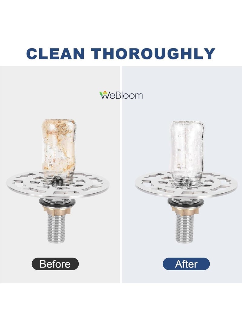 WeBloom Stainless Steel Cup Rinser Head-Automatic Faucet Mount Glass Washer for Kitchen,Coffee,Bar, Hotel,Quick Installation Sink Accessory - Image 2